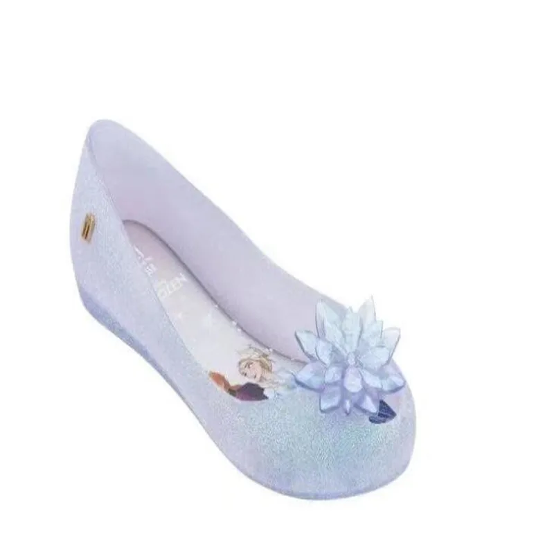 Мини Melissa/прозрачные сандалии для девочек; детские сандалии с бантом и цветами; детская пляжная обувь; нескользящая обувь для малышей; Размеры 17-21