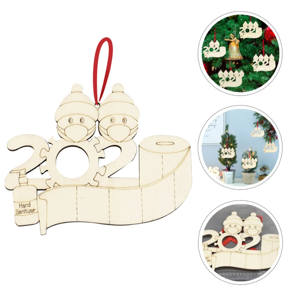 

2pcs Wooden DIY Fashion Lovely Christmas Ornaments Hanging Decors for Decor