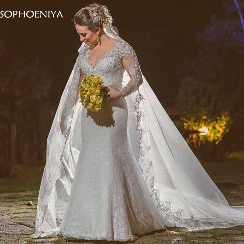 Vestido de noiva свадебное платье с длинным рукавом свадебное платье русалки недорогое свадебное платье Wesele