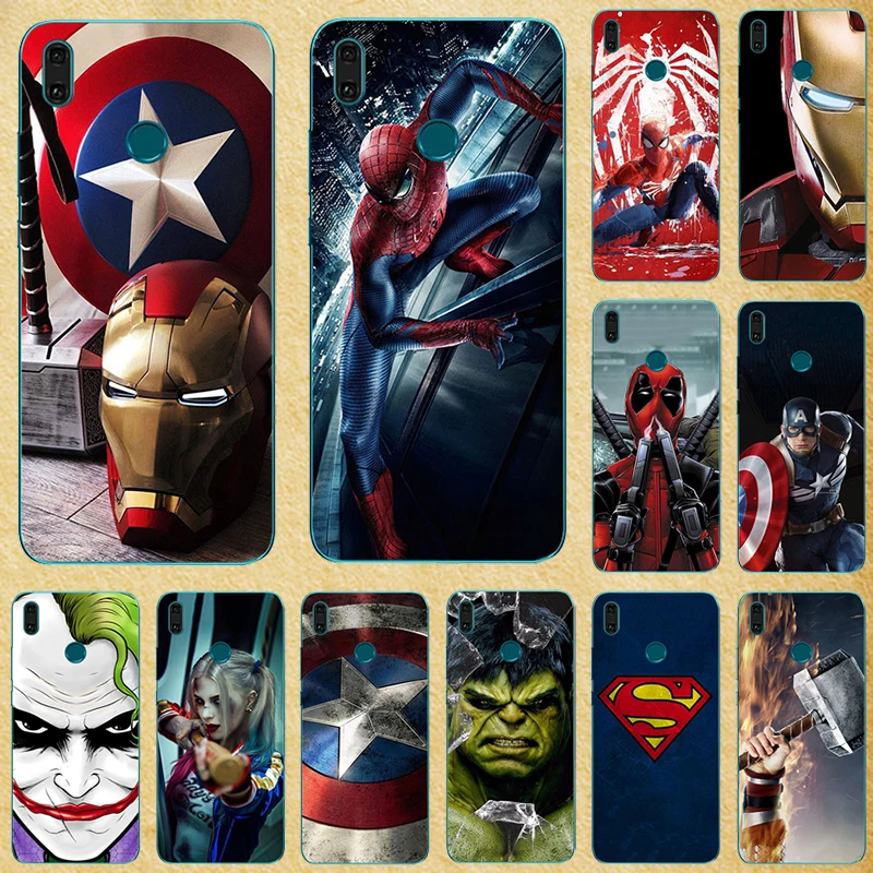 Чехол для телефона Super Hero чехол Huawei Y9 2018 дюйма мягкая задняя крышка Prime 2019 женская