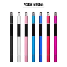 3 в 1 шариковые ручки с заправкой и наконечником диска и волоконным наконечником емкостный сенсорный стилус Набор ручек для мобильного телефона планшета