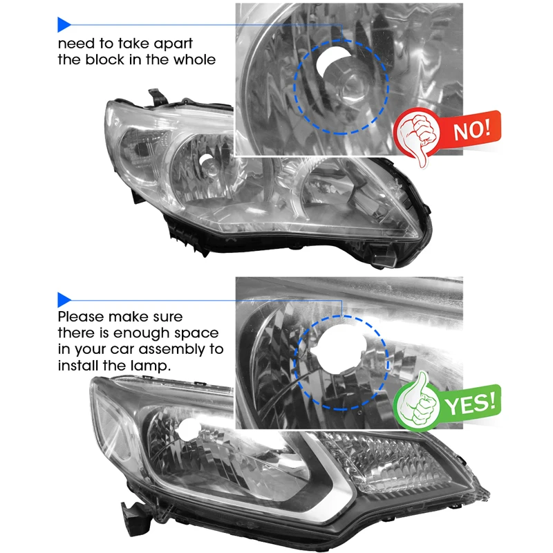 Авто лампа H4 светодиодный мини проектор Объектив мотоцикла Conversion Kit высокий