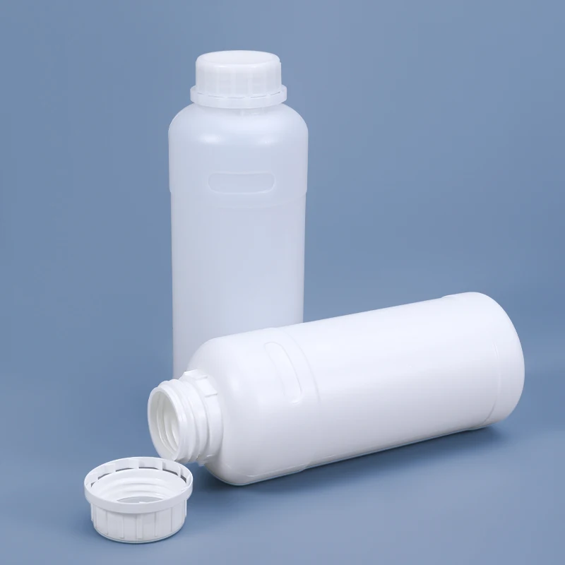 600ML 둥근 병 플라스틱 빈 화학 액체 소독제 저장 용기 밀폐 씰링 HDPE 병 1Pcs