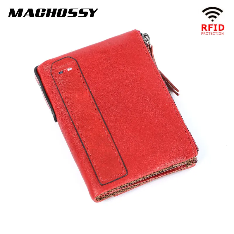 Кошелек RFID мужской из натуральной кожи|women wallet double zipper|wallet zippergenuine leather women |