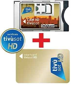 

Digiquest CAM Tivùsat Gold-Tivùsat card included in the package