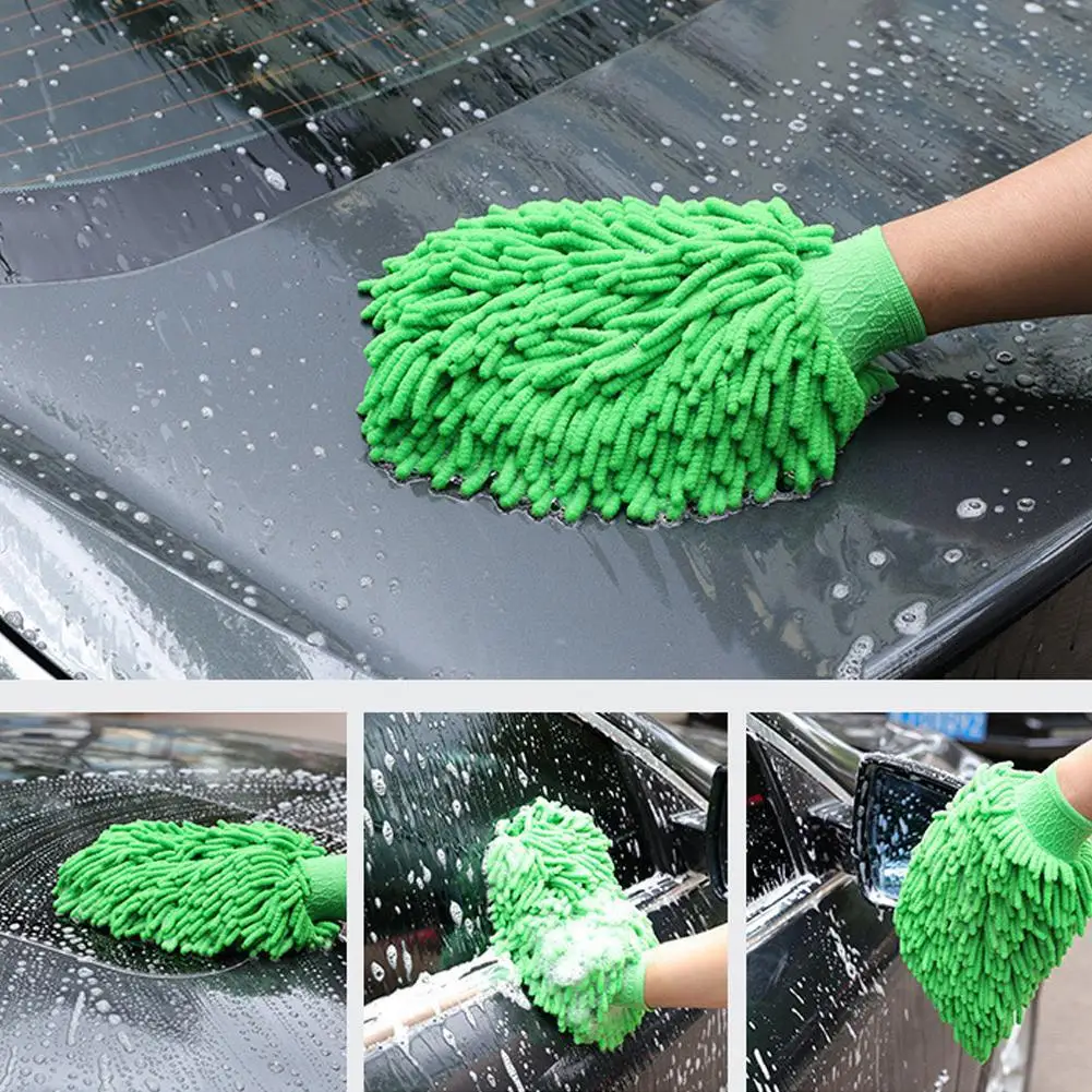 

Car Cleaning Drying Gloves Washing Tool Ultrafine Fiber Window Auto Glove Cleaning Home Wash Chenille Car Microfiber Access D8G6