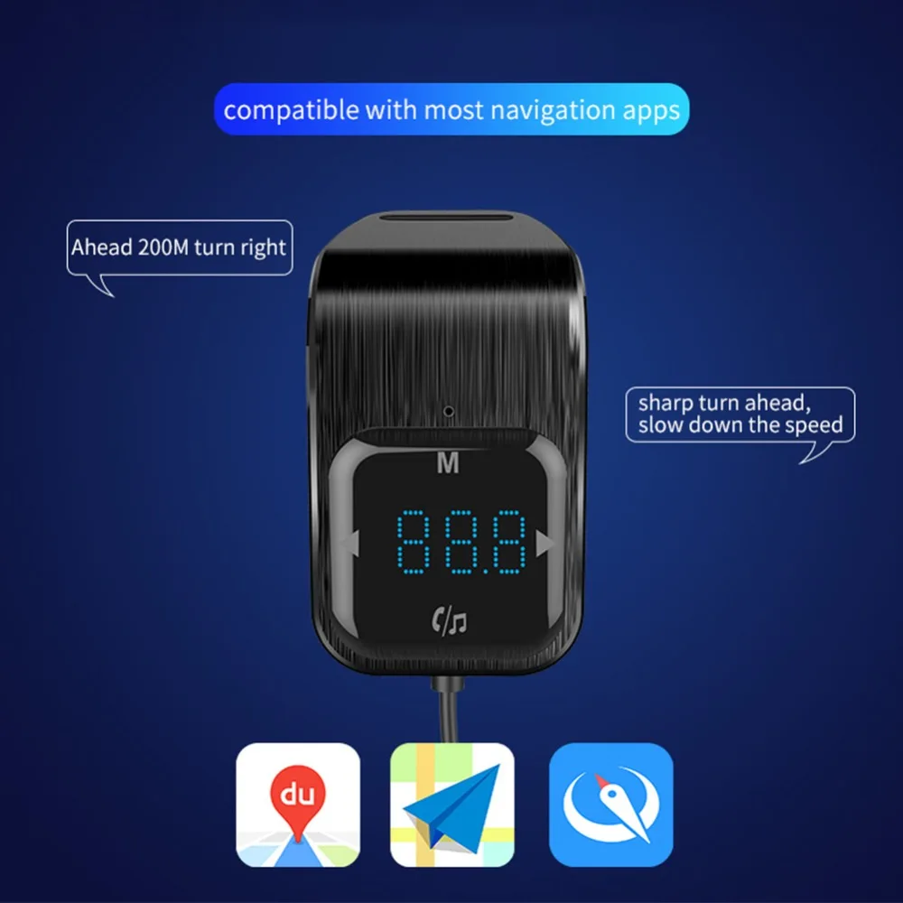Fm-передатчик Bluetooth автомобильный беспроводной радио адаптер AUX MP3 плеер fm-модулятор с громкой связи двойной USB быстрое зарядное устройство