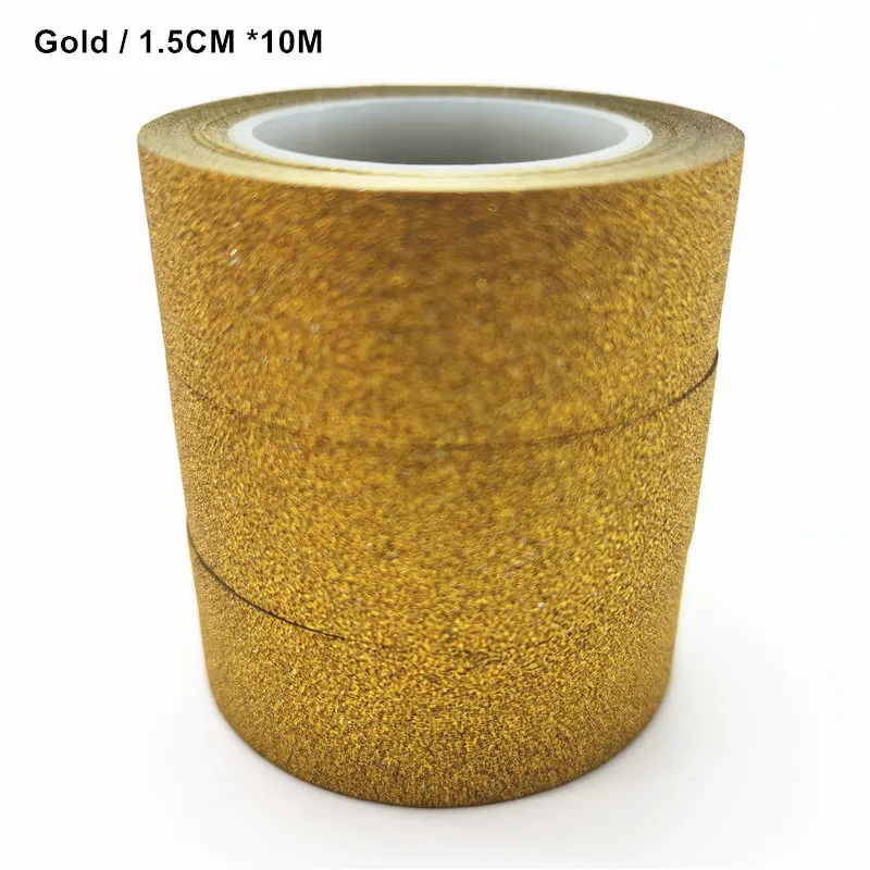 Yaa46 Gold 1,5 см* 10 м блестящая розовая Золотая Васи бумажная лента в рулонах бумажные маскирующие ленты васи лента Сделай Сам Скрапбукинг наклейка - Цвет: Yaa46 Gold