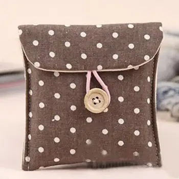 

Women's Portable Polka Dot Storage Pouch Sanitary Napkin Holder Organizer Bag