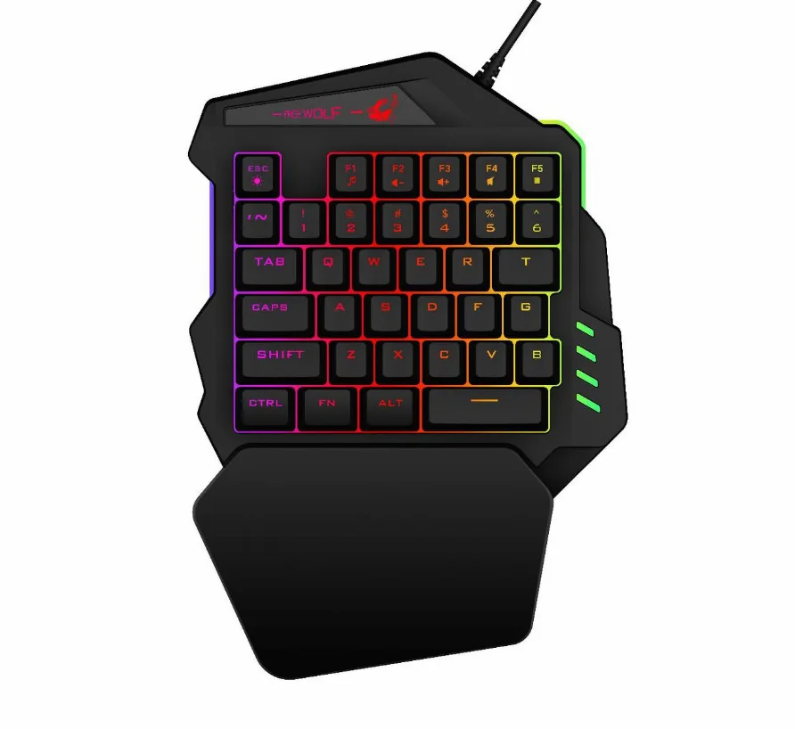 

Amazon EBay Cross Border Free Wolf K13 One-Handed Keyboard Stranglehold Throne Left Hand Machinery Handfeel Gaming Keyboard