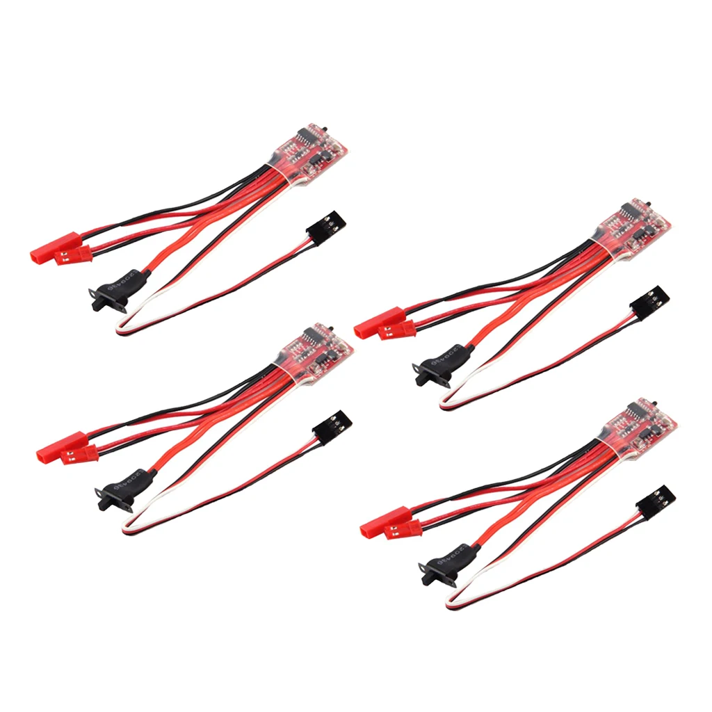 Set Of 4 20A Brushed ESC For RC Crawler Truck Tank Car Boat Parts 3-9.4V
