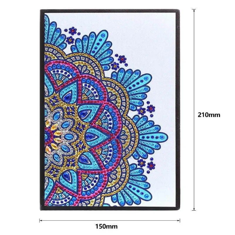 Diamond Painting Notebook DIY Santa Flower Animal Pattern Special Shaped Diamond 50 Pages A5 Sketchbook Cross Stitch Crafts - Цвет: H