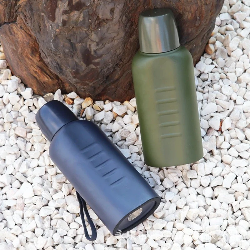 500ML Stainless Steel Vacuum Portable Lanyard For Hot Cold Drinks Flask Insulated Water Bottle Coffee Mug Water Bottle Office