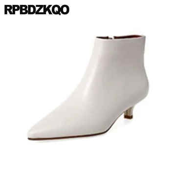 

winter women shoes short beige big size ladies booties stiletto fur side zip boots plus autumn ankle fall 10 pointy pointed toe