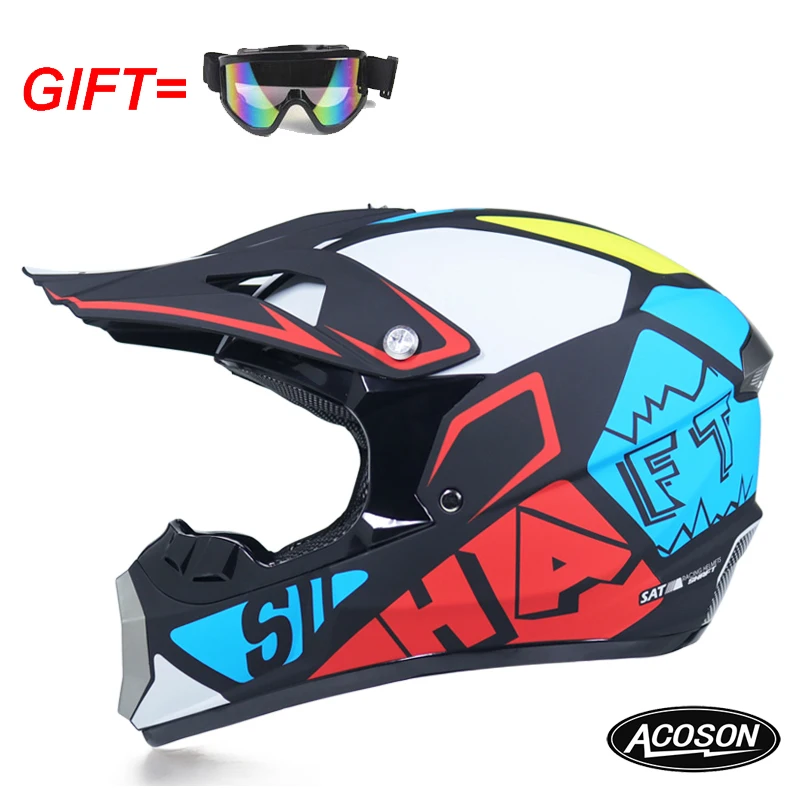 Motorcycle cross helmet for motorcycle helmet down MTB DH off road motorcycle cross racing helmet point with goggles