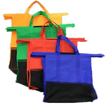 

Vogvigo 4pcs Cart Trolley Supermarket Shopping Bag Grocery Shopping Bags Foldable Tote Eco-friendly Reusable Supermarket Bags