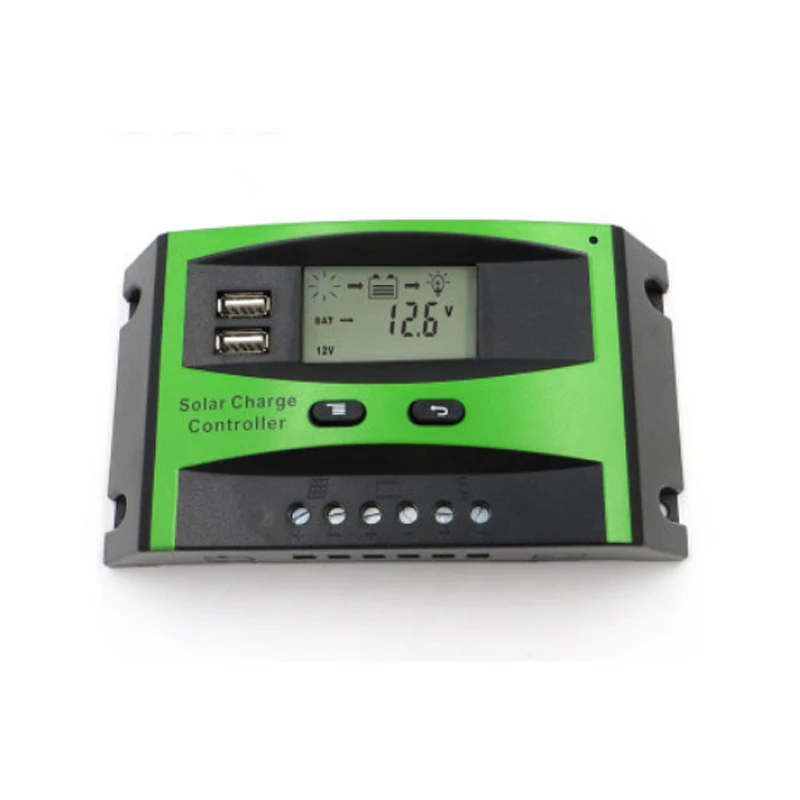 

New 2410/2530 Solar Controller 10A-80A 12V/24V Automatic Solar Battery Panel LCD Display USB 5V Mobile Phone Battery Charger