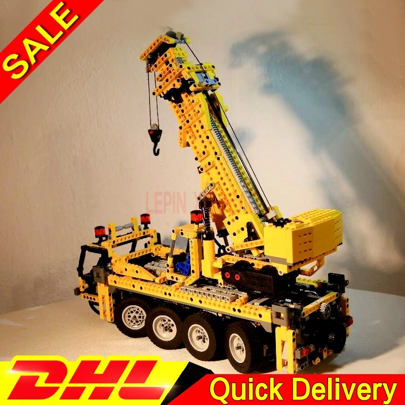 LP 20068 Technic конструктор движущийся кран детские развивающие строительные блоки кирпичи legaoings игрушки модель клон 8421