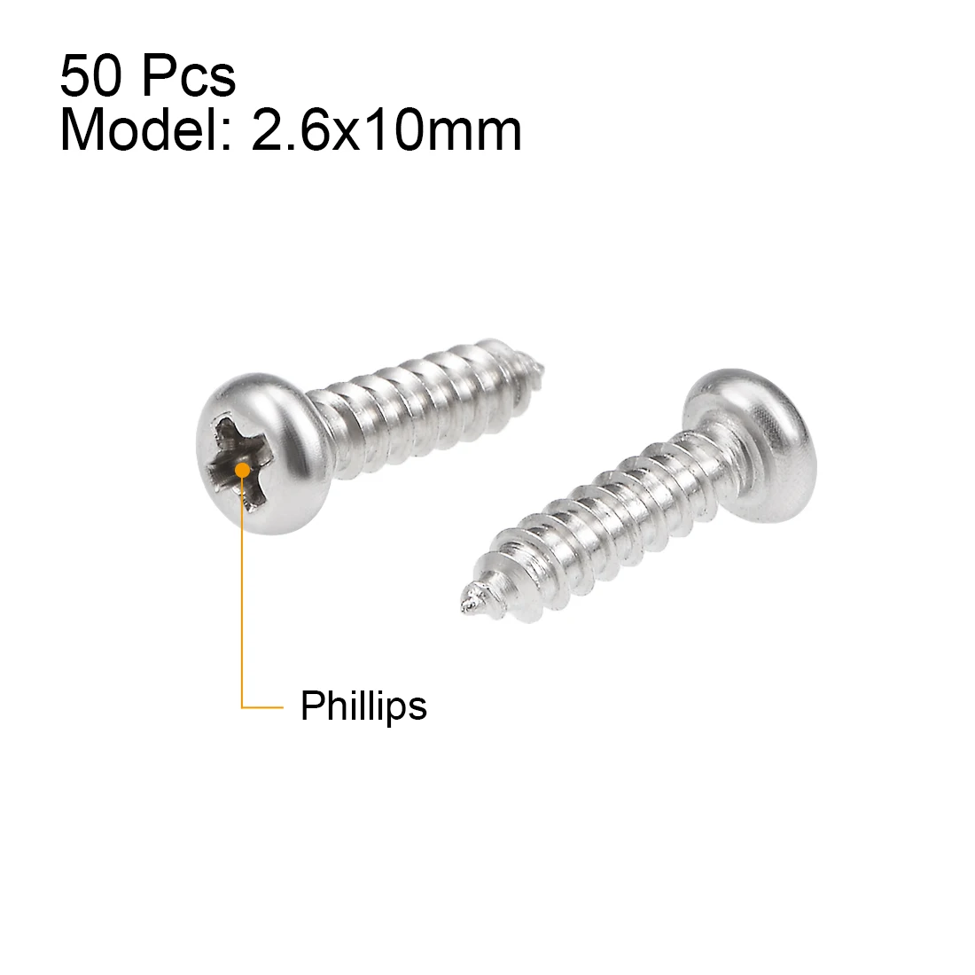 Uxcell 50 шт. саморезы 2x4 мм 2x6 мм 2x8 мм 3x8 мм Phillips Pan Head Винт крепеж из нержавеющей стали болты для крепления