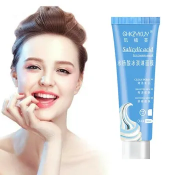 

Salicylic Acid Ice Cream Mask Tube Reduce Acne Marks Blackheads Moisturizing Cleansing Mask Whitening Shrink Pores