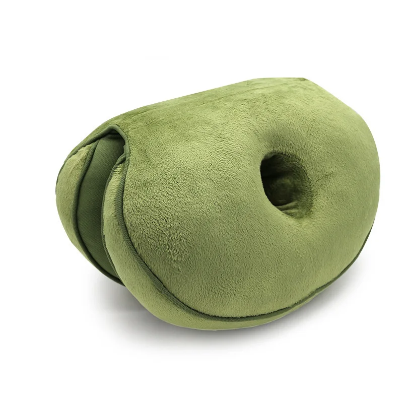 Подушка для стула, Офисная подушка для бедер, многофункциональная плюшевая, украшенная сидением на бедре, складная мягкая подушка для занятий йогой - Цвет: Green