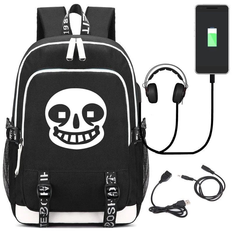 20 Горячая игра «Undertale» принт мужской рюкзак зарядка через usb ноутбук рюкзак походный рюкзак унисекс нейлоновая сумка для книг женские школьные сумки Rugzak - Цвет: 20