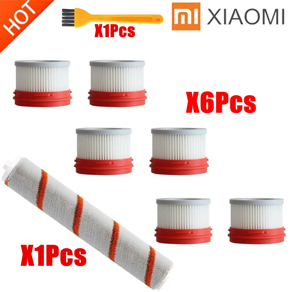 HEPA фильтр для Xiaomi Dreame V9 бытовой беспроводной ручной пылесос аксессуары Hepa фильтр роликовая щетка запчасти комплект - Цвет: 8pcs-set