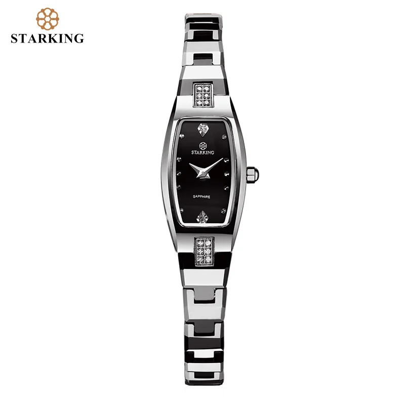 WHITE WRISTWATCH STARKING ювелирные часы женские кварцевые часы с сапфировым кристаллом вольфрамовый стальной браслет небольшой циферблат женские часы montre femme - Цвет: WHITE WRISTWATCH