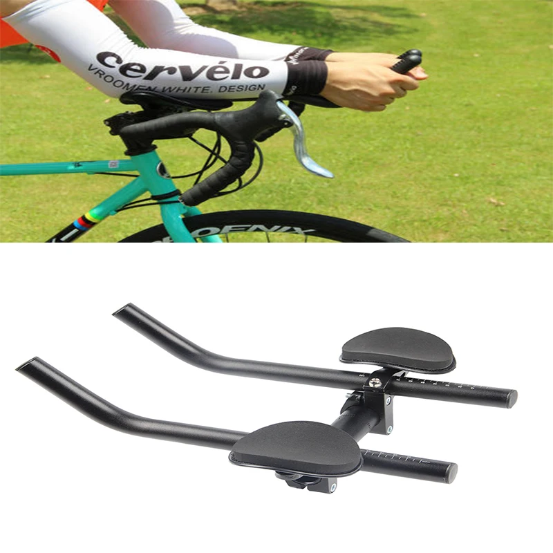 

Bike Road Mountain Bike Cycling Race Bicycle MTB Aluminum Alloy Triathlon Handlebar Rest Handle Bar Separated 2pcs Pipe Rest End