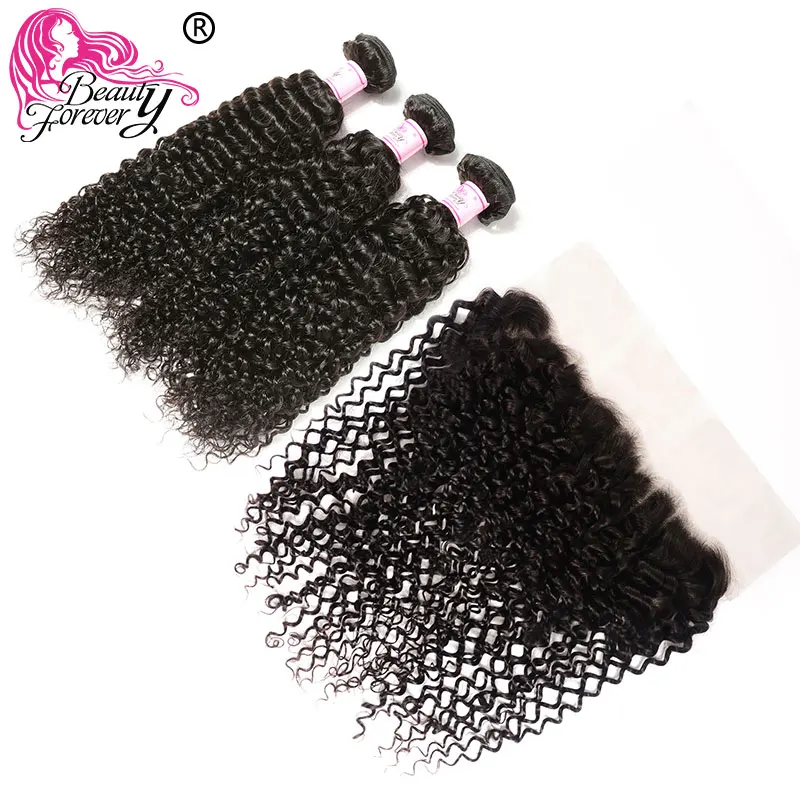 Beauty forever 13*6 бразильские кудрявые кружевные фронтальные Remy человеческие волосы часть натуральный цвет 120% плотность 8-18 дюймов