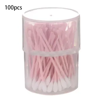 

100 Pcs 2 in 1 Ear Spoon Dual-use Ear Hole Cleaning Creative Home Disposable Cotton Swab