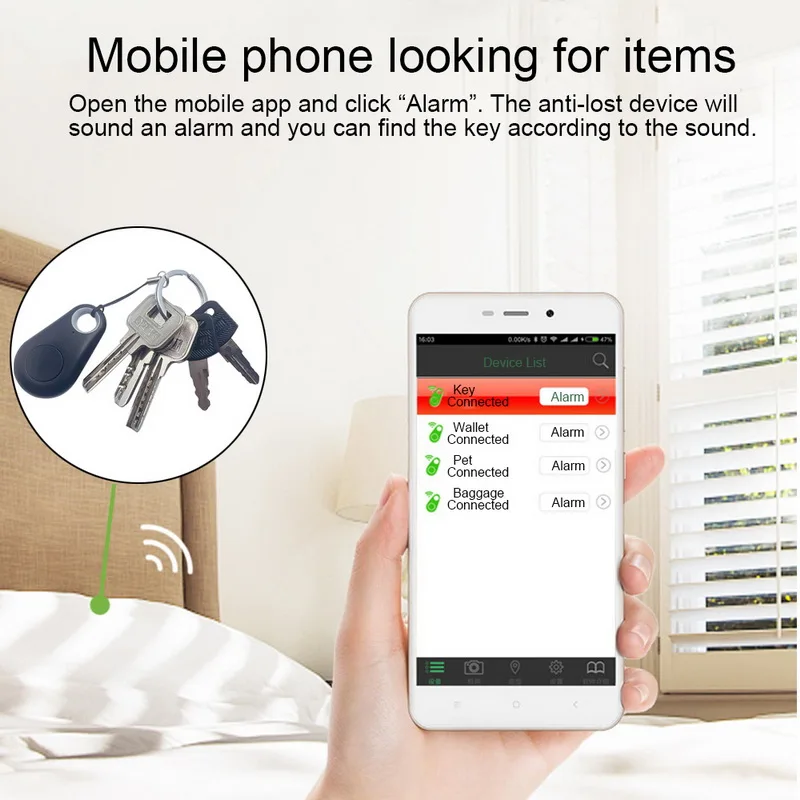 Миниатюрный смарт трассировщик с Bluetooth GPS локатором сигнализацией кошельком