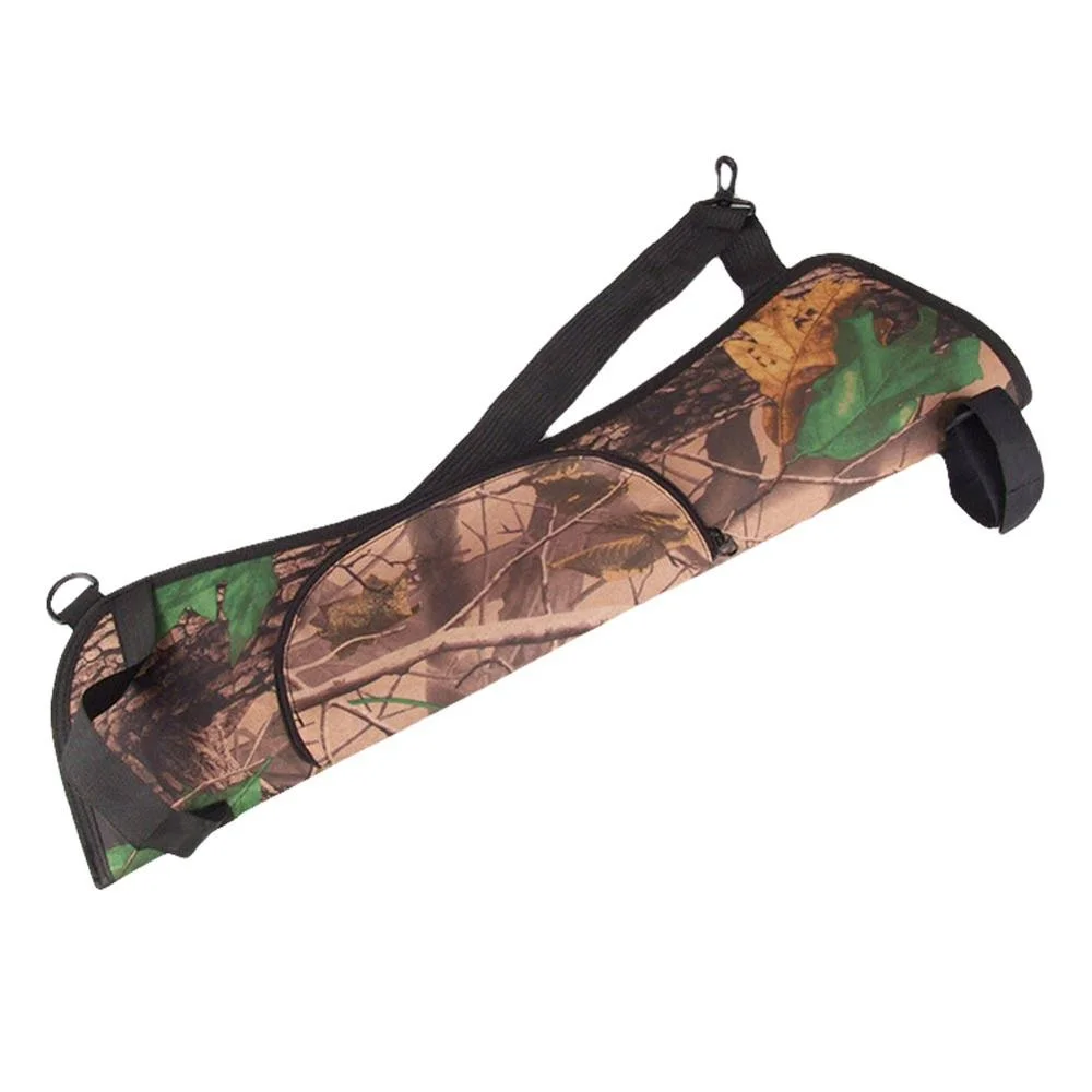 Camo Arrow Waist Back Hanging Pot Bag Bow Quiver Archery Holder W/Pocket Hunting