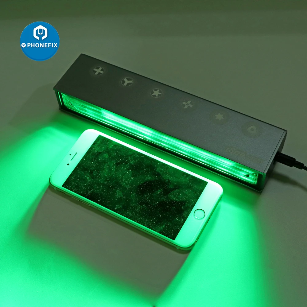 QianLi ЖК-экран, пылезащитная лампа для проверки отпечатков пальцев, обнаружения царапин, Пылезащитная лампа для iPhone, Ремонтный комплект для экрана