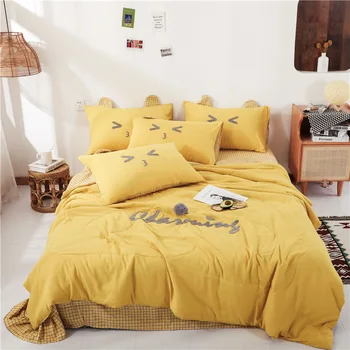 

Is it cute Xiong Xia is air-conditioned by a four-piece washable cotton towel embroidered Xia Liang is thin and machine washable