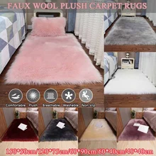 Большой Мех Искусственная овчина ковер подушка для сиденья пушистые ковры ворсистая шерсть мягкие теплые ковры для гостиной Рождественский подарок