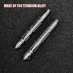 EDC – Mini stylo tactique en titane TC4 pour l'extérieur, outil d'auto défense, porte clés, stylo d'écriture de poche, Collection 