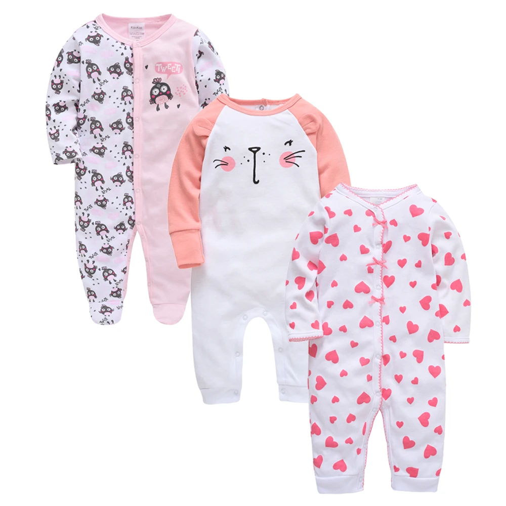 Ropa bebe 3 шт./компл. комбинезон из органического хлопка с длинным рукавом для