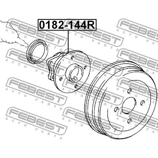 Ступица задняя TOYOTA COROLLA/FIELDER CE121,NZE12#,ZZE12# 2000.0