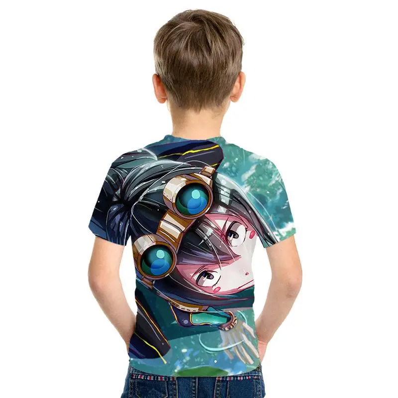 Крутой милый аниме patrn 3D impresin ropa para nios hombres/nias nios camiseta 3D calle moda nios camiseta