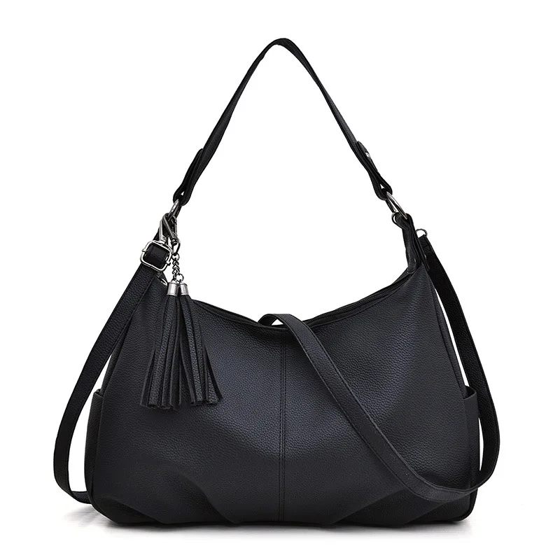 

Handbag Women's Large Bag Soft Leather Large-Volume-Style Simple Glorious Versatile Casual Korean-style Mommy Bag New Style