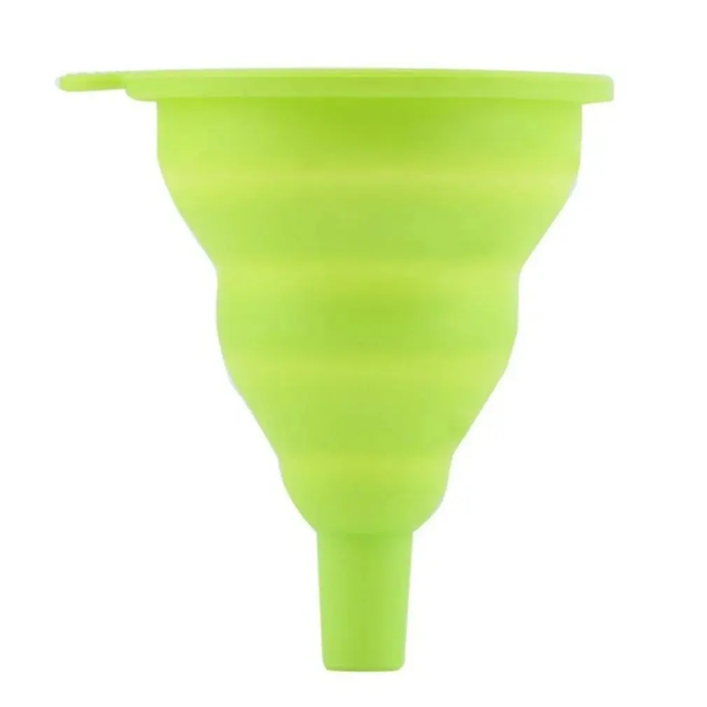 

Collapsible Folding Funnel Household Food Grade Silicone Separating Funnel Kitchen Thermostable Oil Loading Funnel