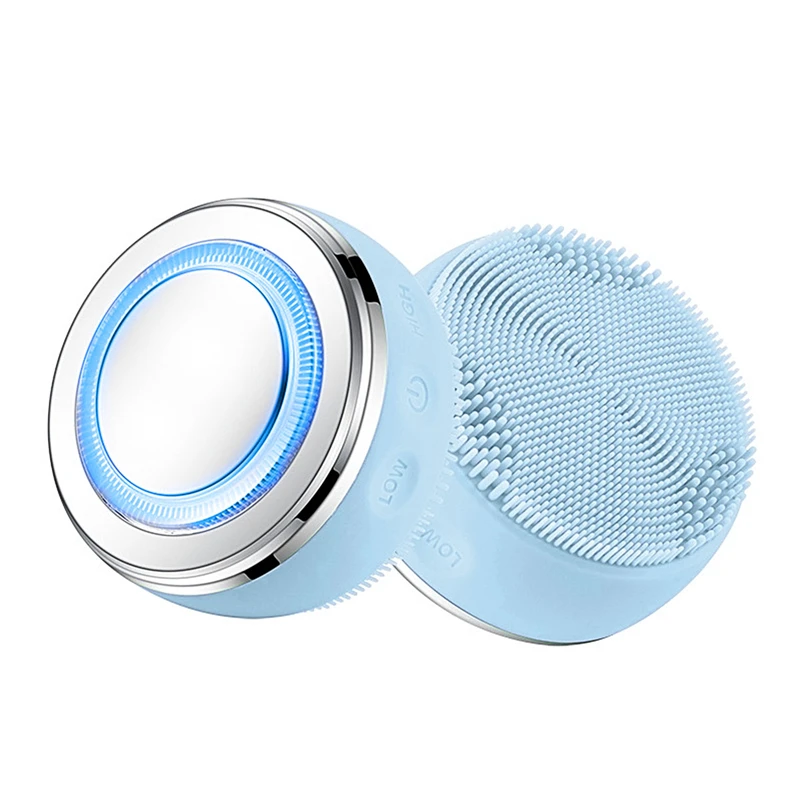 

Face Brush Cleansing Silicone Sonic Vibration Facial Cleaner EMS LED Photon Face Massager Skin Rejuvenation Acne Remover Wrinkle