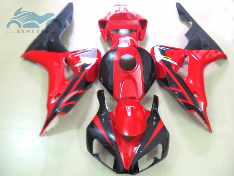 Высококачественный Комплект обтекателя впрыска, пригодный для Honda CBR1000RR 2006 2007 CBR 1000RR 06 07 красный черный послепродажный обтекатель комплекты XY46