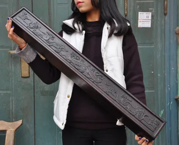 

christmas Old Chinese Rosewood Wood hand-carved bat money coins Ancient painting box Boxes halloween