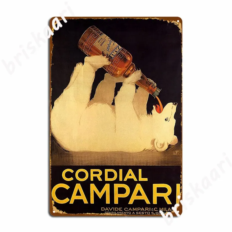 Cordial Campari Metal Sign Plates Cinema Cinema Kitchen Poster Personalizzato In Latta