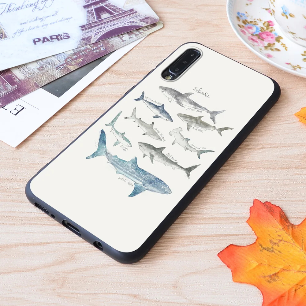 

Sharks Print Soft Silicone Matt Case For Samsung Galaxy S Note and Galaxy A