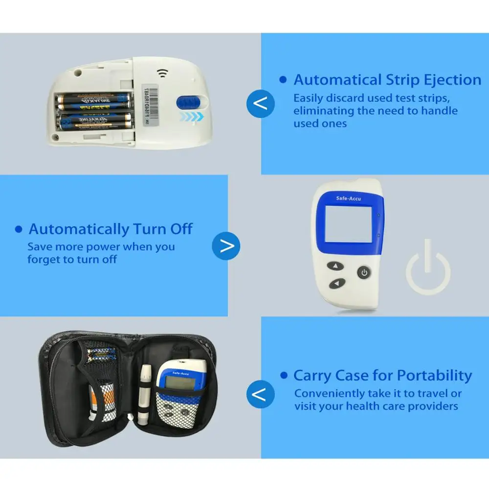 Sinocare Safe-Accu2 CE глюкометр в крови глюкометр и тест-полоски иглы сахарный монитор диабетический тестер Домашний медицинский прибор