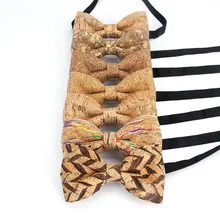 Новая роскошная Пробка деревянный мужской галстук-бабочка деревянный галстук-бабочка галстуки ручной работы галстук бабочка в полоску для мужчин свадебные аксессуары галстук бабочка