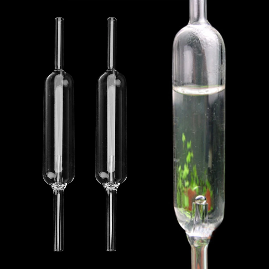 2x Aquarium Glass CO2 Bubble Counter Recorder for Fish Tank Planted Straight